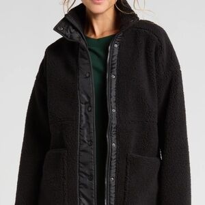 New Zella Cozy Faux Shearling Jacket Size S
